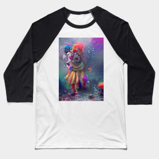 ABSTRACT CLOWN Baseball T-Shirt